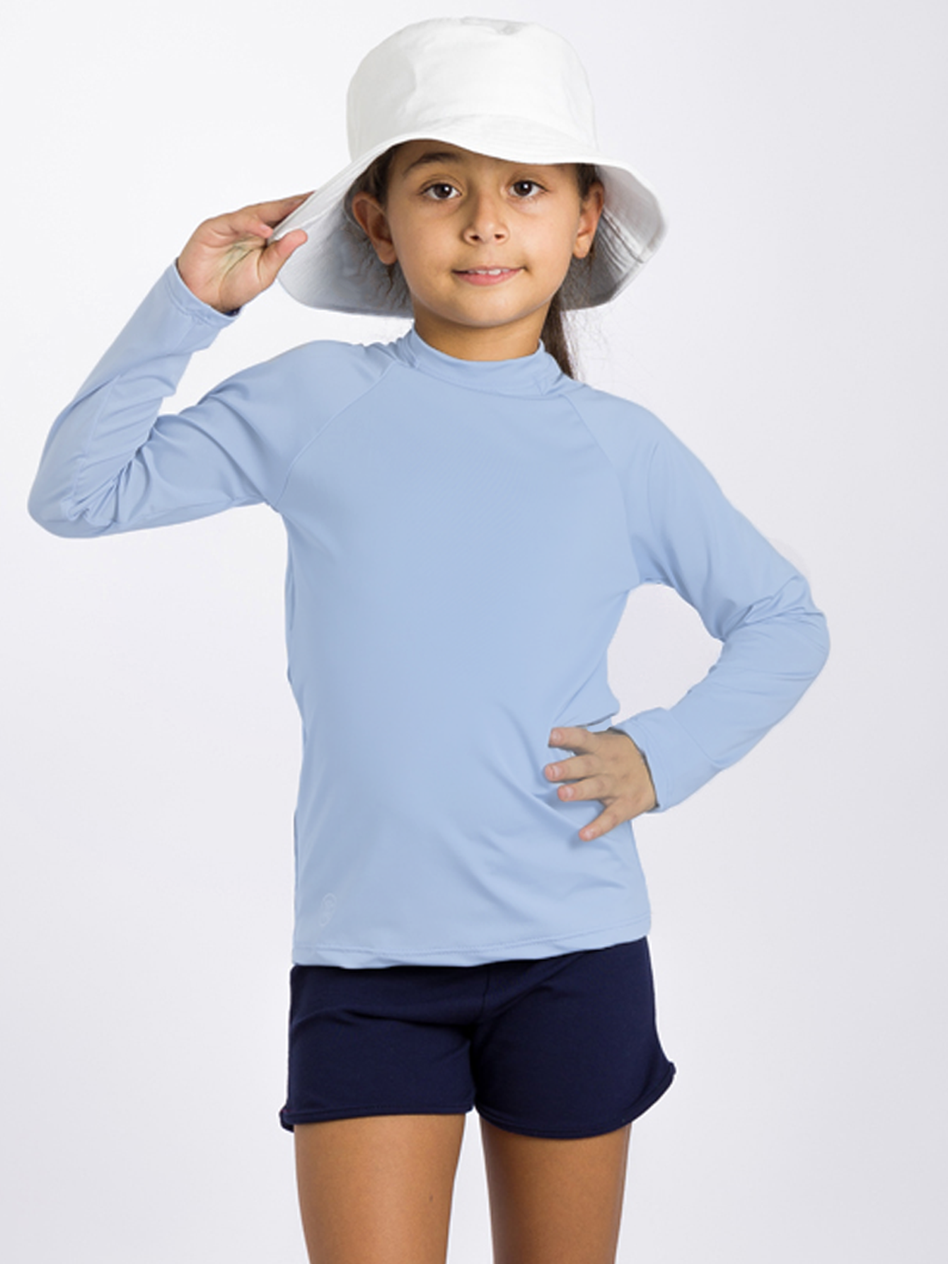 Camiseta UV Azul Bebê Individual