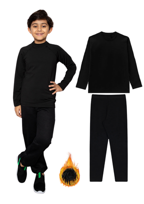 Kit Infantil Menino Frio Intenso Suplex Peluciado Blusa Manga longa e calça Termica Flanelada Peluciada