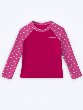 Conjunto Praia Infantil Menina Kit com 3 peças Biquini e Blusa Manga Longa com Proteção UV Feminino 6 ao 14 anos