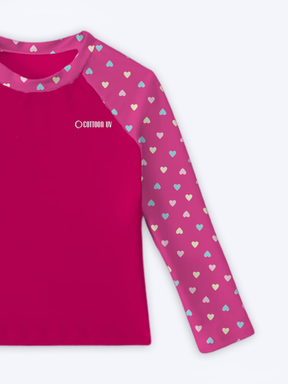 Conjunto Praia Infantil Menina Kit com 3 peças Biquini e Blusa Manga Longa com Proteção UV Feminino 6 ao 14 anos