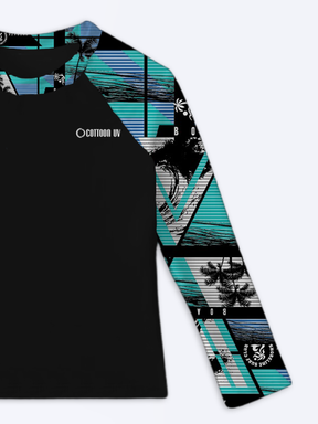 Conjunto Praia Infantil Menino Camisa Manga Longa Blusa Proteção UV e Sunga Estampada Kit Masculino Verão Premium