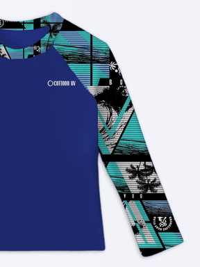 Conjunto Praia Infantil Menino Camisa Manga Longa Blusa Proteção UV e Sunga Estampada Kit Masculino Verão Premium